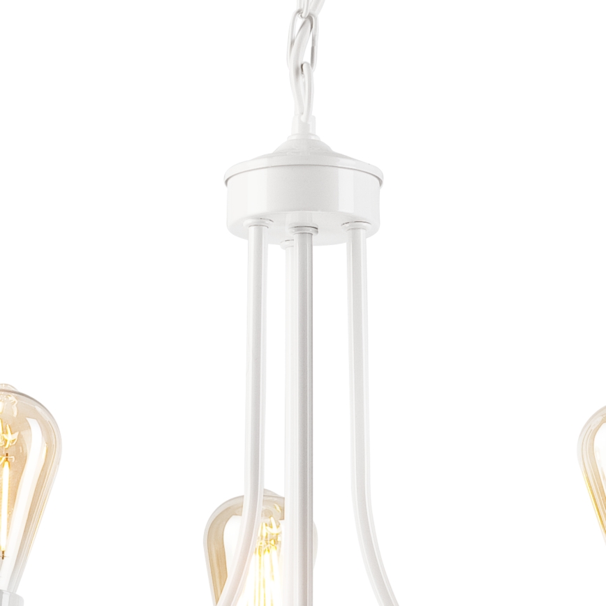 Luster na lancu GINA 3xE27/60W/230V bela