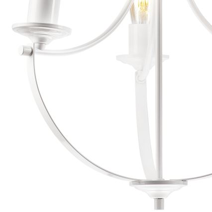 Luster na lancu GINA 3xE27/60W/230V bela