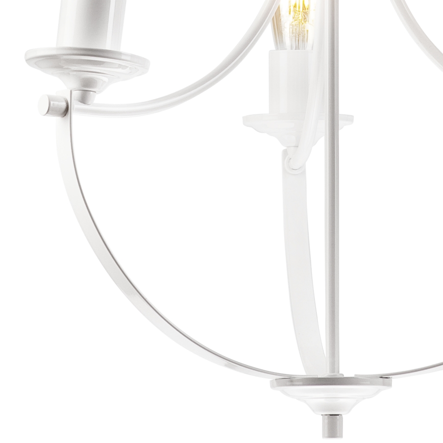 Luster na lancu GINA 3xE27/60W/230V bela