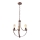 Luster na lancu GINA 3xE27/60W/230V braon