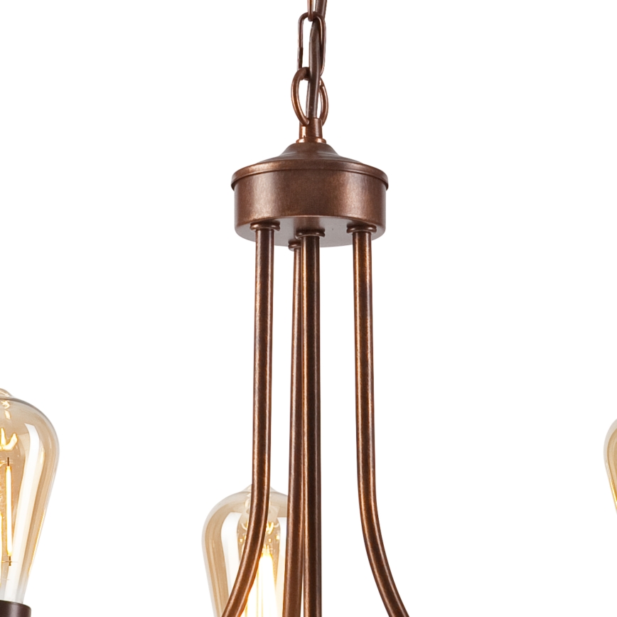 Luster na lancu GINA 3xE27/60W/230V braon