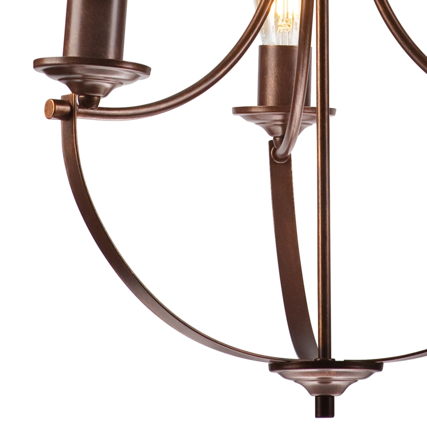 Luster na lancu GINA 3xE27/60W/230V braon