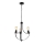 Luster na lancu GINA 3xE27/60W/230V crno
