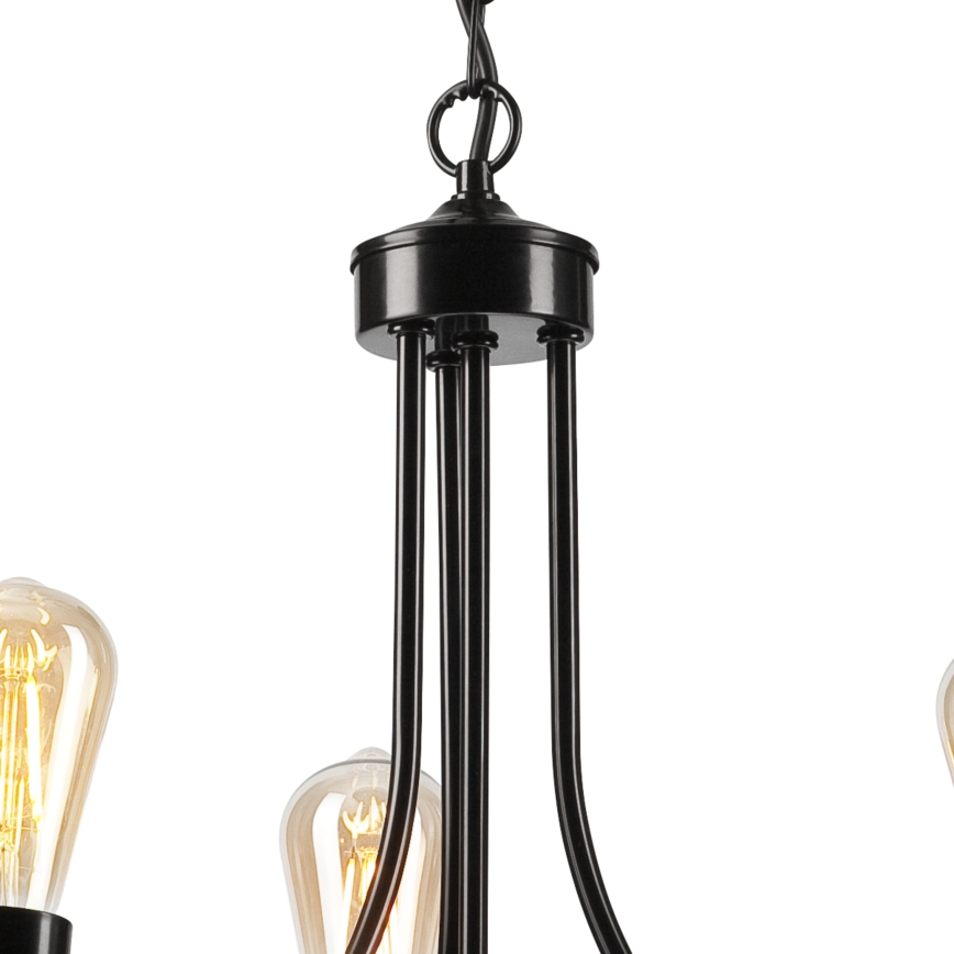 Luster na lancu GINA 3xE27/60W/230V crno