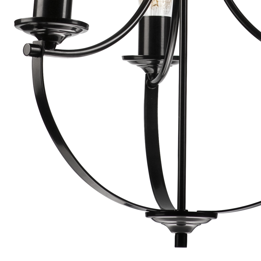 Luster na lancu GINA 3xE27/60W/230V crno