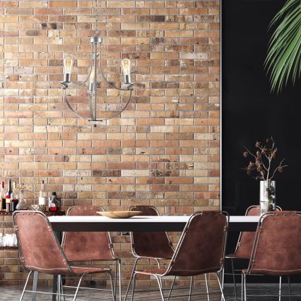 Luster na lancu GINA 3xE27/60W/230V matni hrom