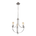 Luster na lancu GINA 3xE27/60W/230V matni hrom