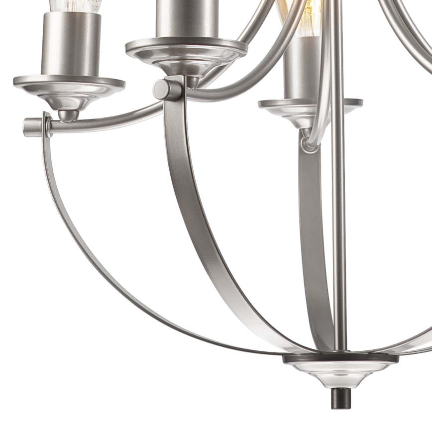 Luster na lancu GINA 5xE27/60W/230V mat krom