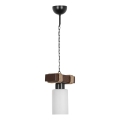 Luster na lancu JASMIN 1xE27/40W/230V braon/bela