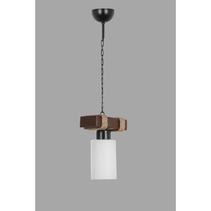 Luster na lancu JASMIN 1xE27/40W/230V braon/bela