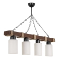 Luster na lancu JASMIN 4xE27/40W/230V braon/bela