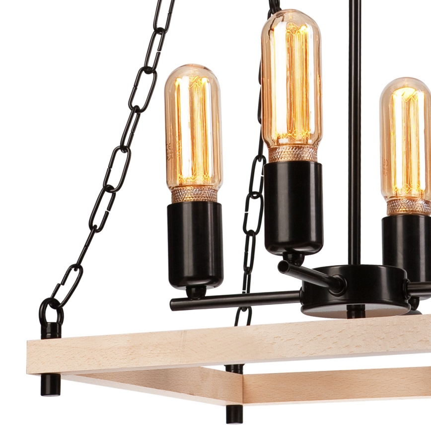 Luster na lancu JASPER 4xE27/60W/230V bukva/bež