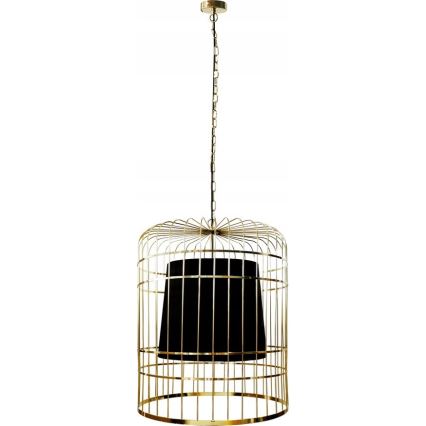 Luster na lancu LONGIS 2xE27/60W/230V pr. 60 cm zlatna/crno