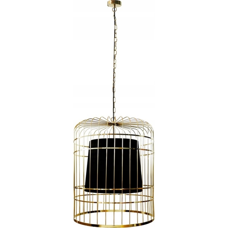 Luster na lancu LONGIS 2xE27/60W/230V pr. 60 cm zlatna/crno