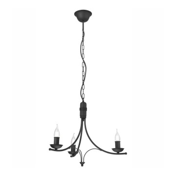Luster na lancu LUCY 3xE14/60W/230V crno