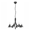 Luster na lancu LUCY 8xE14/60W/230V crno