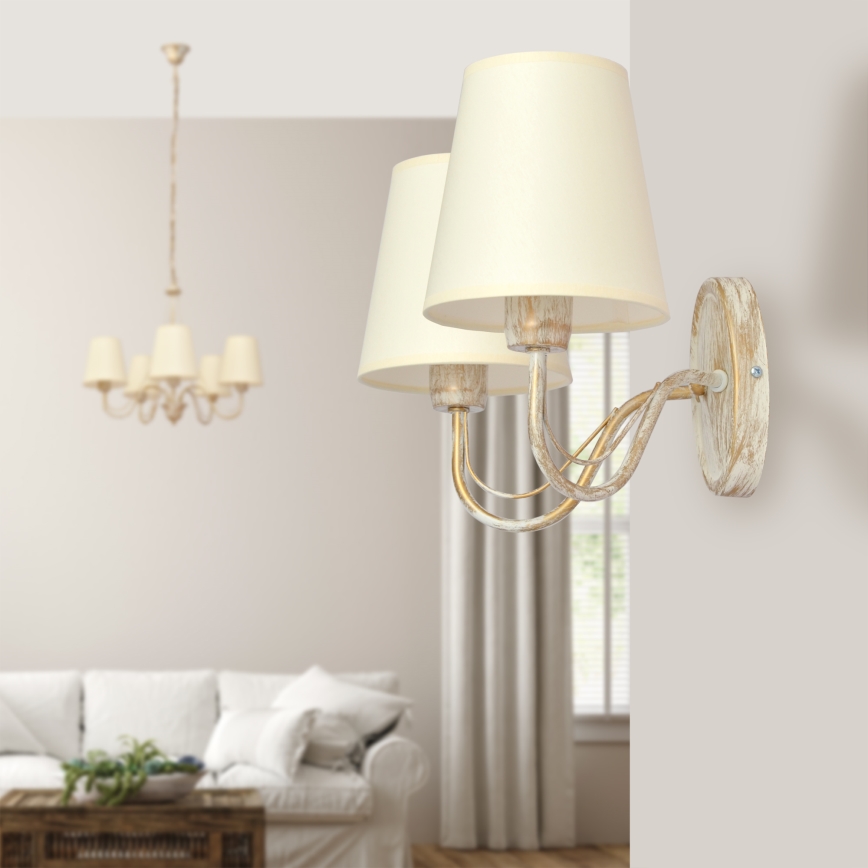 Luster na lancu MALBO 5xE27/15W/230V bež