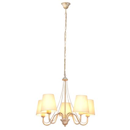 Luster na lancu MALBO 5xE27/15W/230V bež