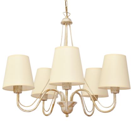 Luster na lancu MALBO 5xE27/15W/230V bež