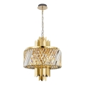 Luster na lancu MARGOT 6xE14/40W/230V pr. 43 cm zlatna