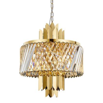 Luster na lancu MARGOT 6xE14/40W/230V prečnik 43 cm zlatna