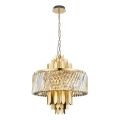 Luster na lancu MARGOT 9xE14/40W/230V, prečnik 55 cm, zlatna
