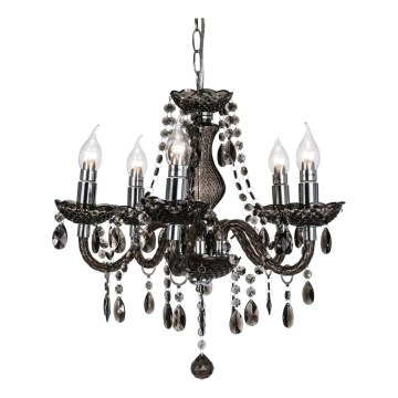 Luster na lancu MARIE 5xE14/40W/230V crno