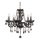 Luster na lancu MARIE 5xE14/40W/230V crno