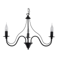 Luster na lancu MINERWA 3 3xE14/40W/230V crno