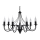 Luster na lancu MINERWA 7 7xE14/40W/230V crno