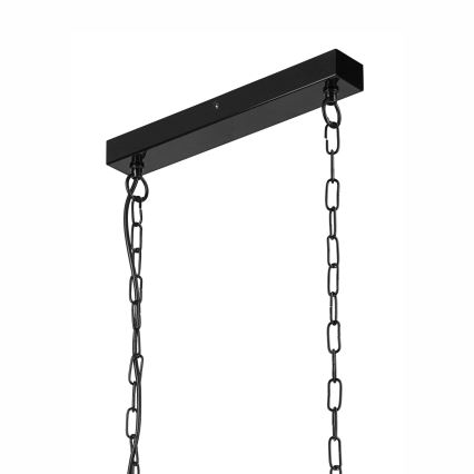 Luster na lancu MORGAN 1xE27/60W/230V crni/bakreni