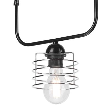 Luster na lancu MORGAN 1xE27/60W/230V crno/krom