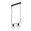Luster na lancu MORGAN 2xE27/60W/230V crno/krom