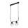 Luster na lancu MORGAN 2xE27/60W/230V crno/krom