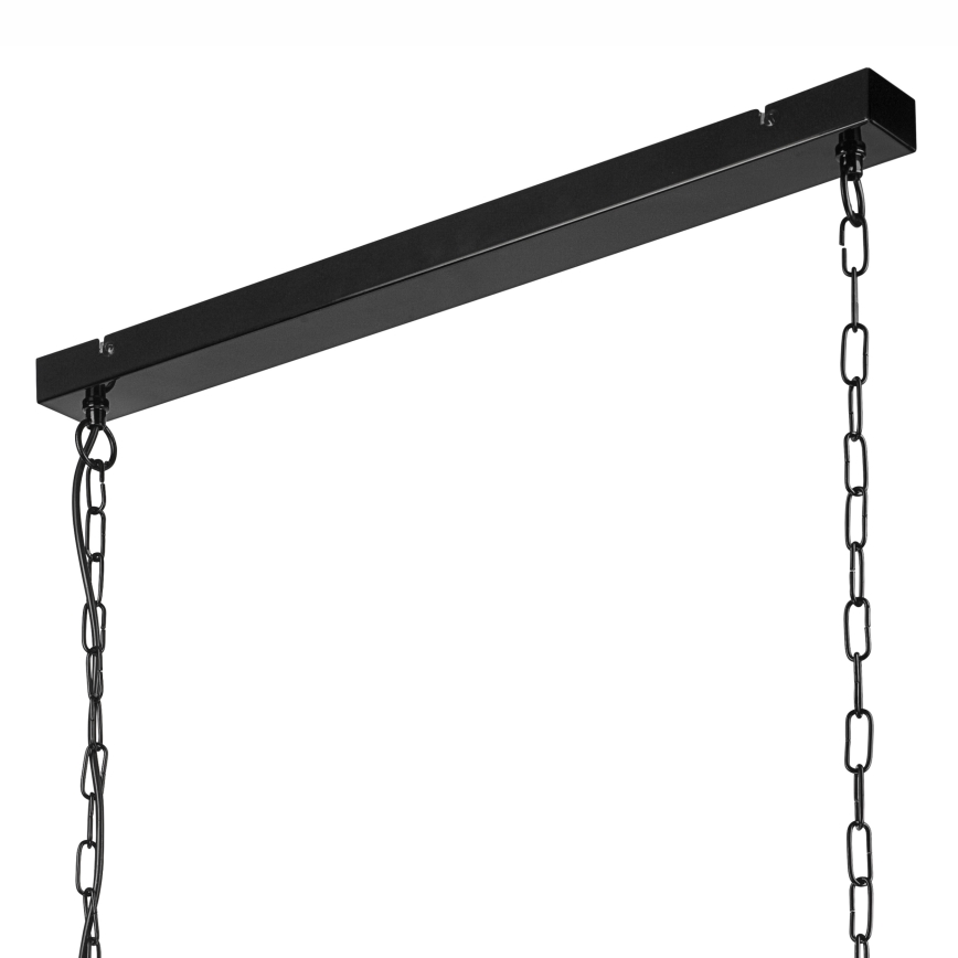 Luster na lancu MORGAN 3xE27/60W/230V crno/krom