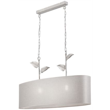 Luster na lancu NOEMI 2xE27/60W/230V srebrno
