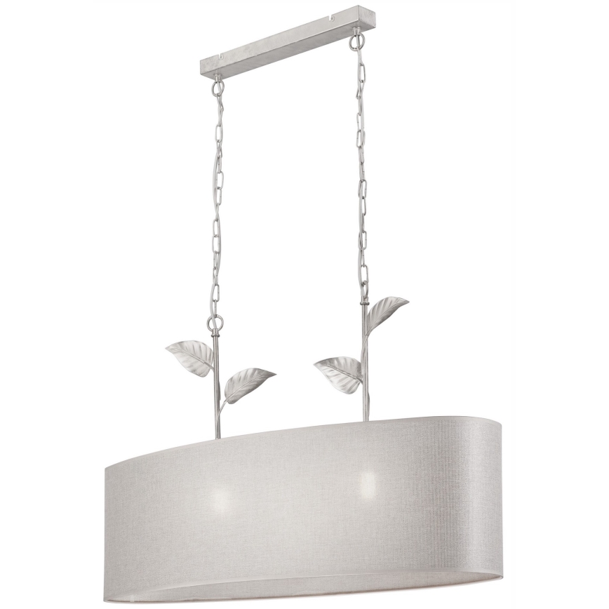 Luster na lancu NOEMI 2xE27/60W/230V srebrno