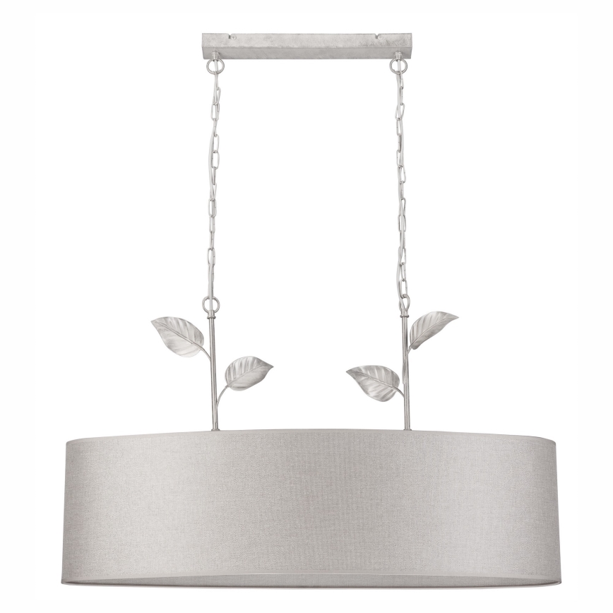 Luster na lancu NOEMI 2xE27/60W/230V srebrno