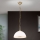 Luster na lancu OLD LAMP 1xE27/40W/230V pr. 30 cm bela/mesing
