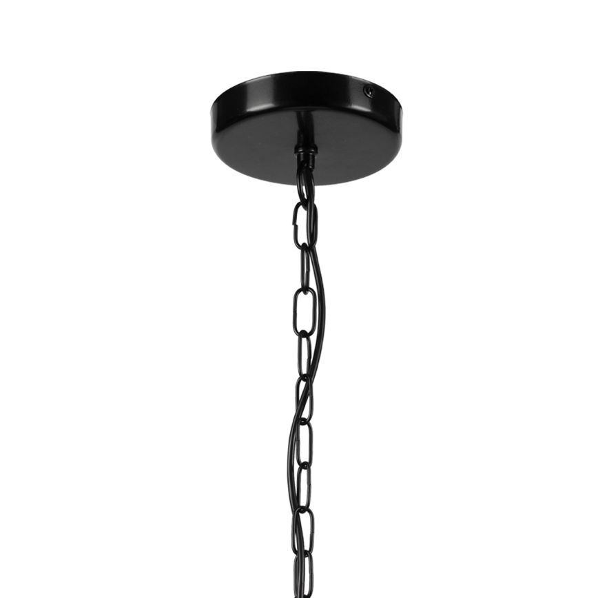 Luster na lancu ONDA 1xE27/15W/230V crno/hrast