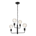 Luster na lancu ORLANDO 4xE27/60W/230V crno