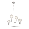 Luster na lancu ORLANDO 4xE27/60W/230V srebrno