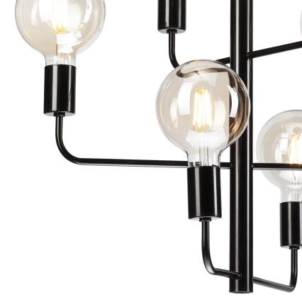 Luster na lancu ORLANDO 6xE27/60W/230V crno