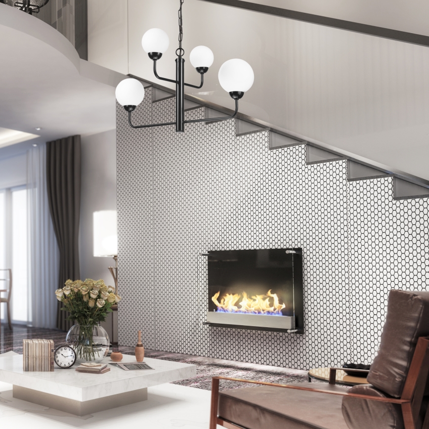 Luster na lancu OSCAR 4xG9/5W/230V crni