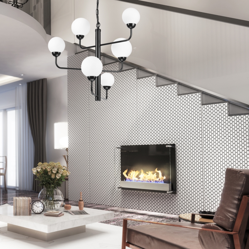 Luster na lancu OSCAR 6xG9/5W/230V crno