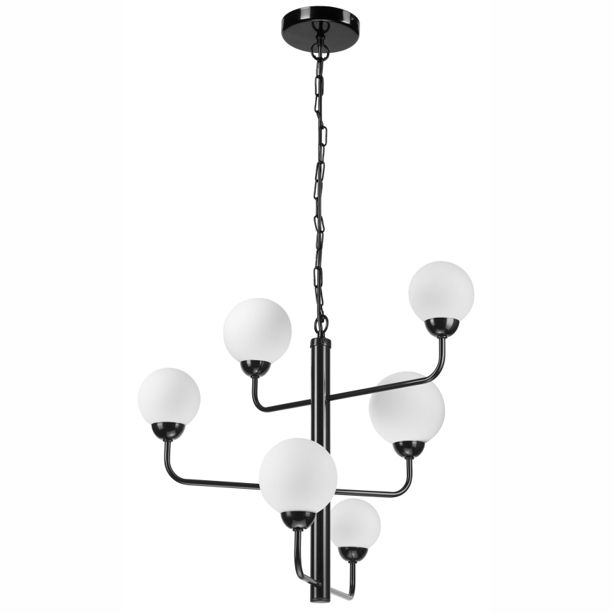 Luster na lancu OSCAR 6xG9/5W/230V crno