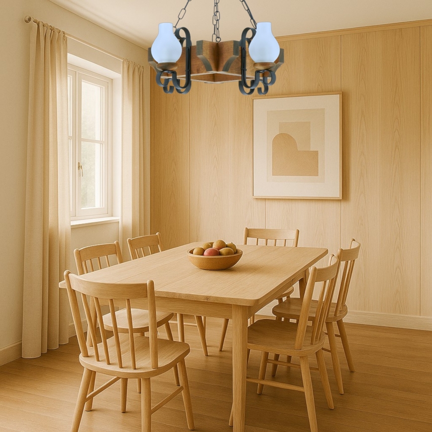 Luster na lancu QUEEN 4xE14/40W/230V bukva