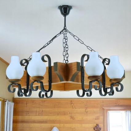 Luster na lancu QUEEN 8xE14/40W/230V bukva
