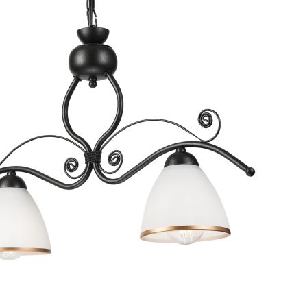Luster na lancu RETRO 2xE27/60W/230V crno