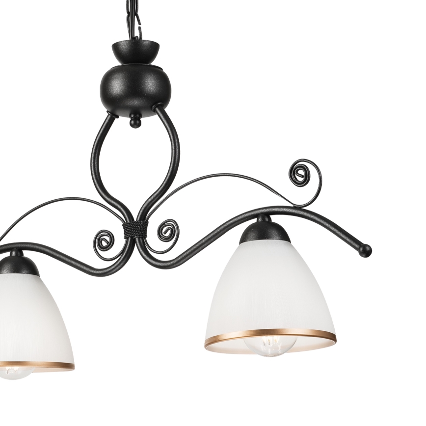 Luster na lancu RETRO 2xE27/60W/230V crno